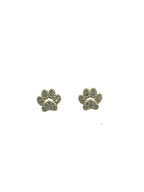Orecchini Zampa in Argento 925 Placcato Oro con Zirconi