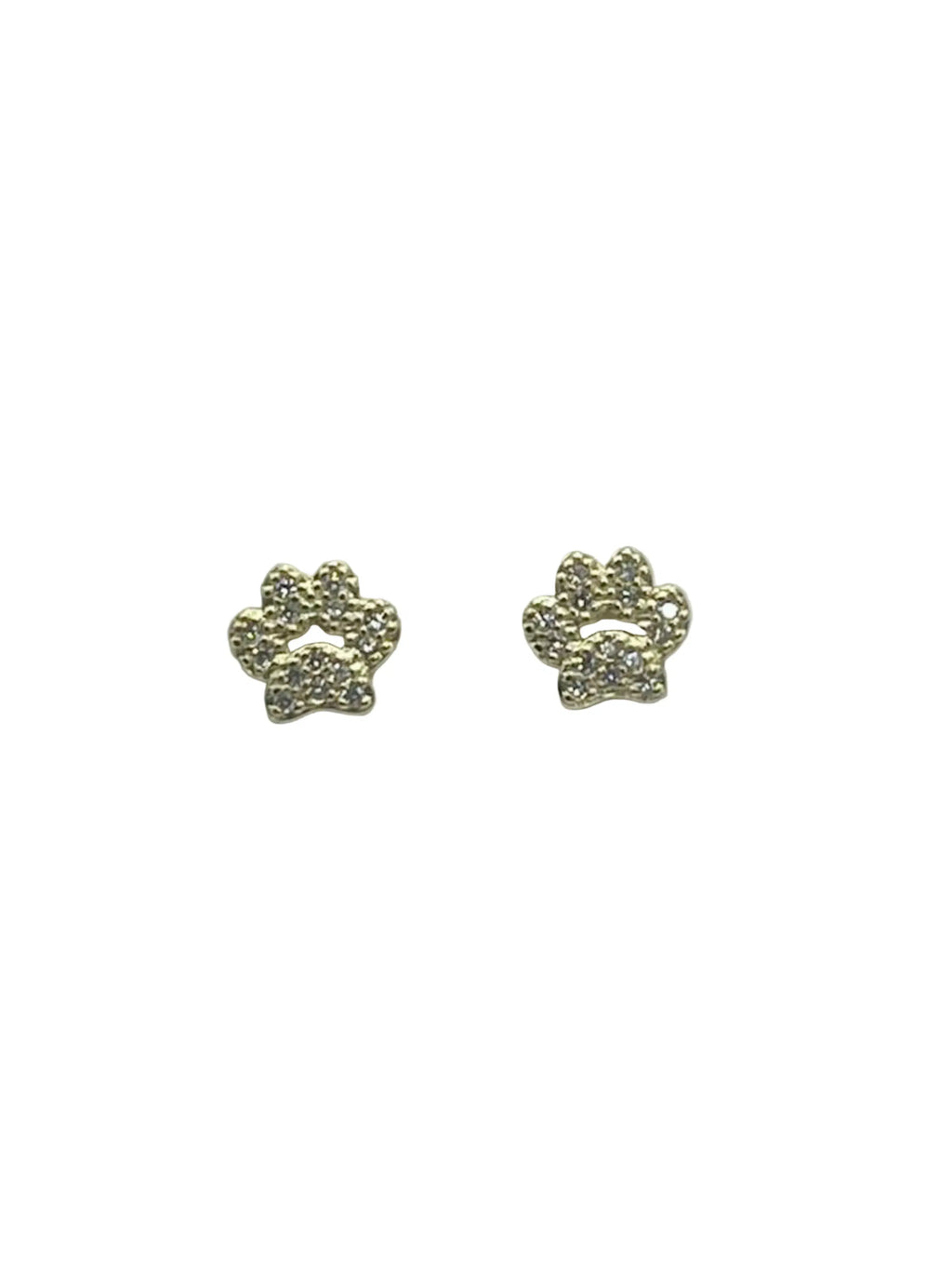 Orecchini Zampa in Argento 925 Placcato Oro con Zirconi - CM Silver Jewels