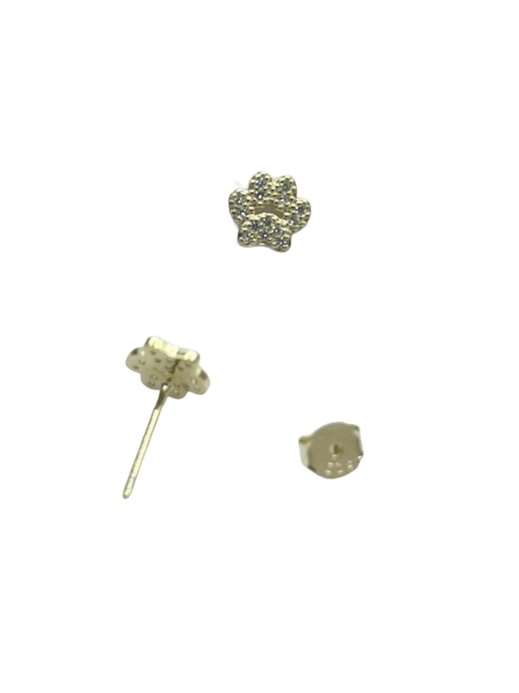 Orecchini Zampa in Argento 925 Placcato Oro con Zirconi - CM Silver Jewels