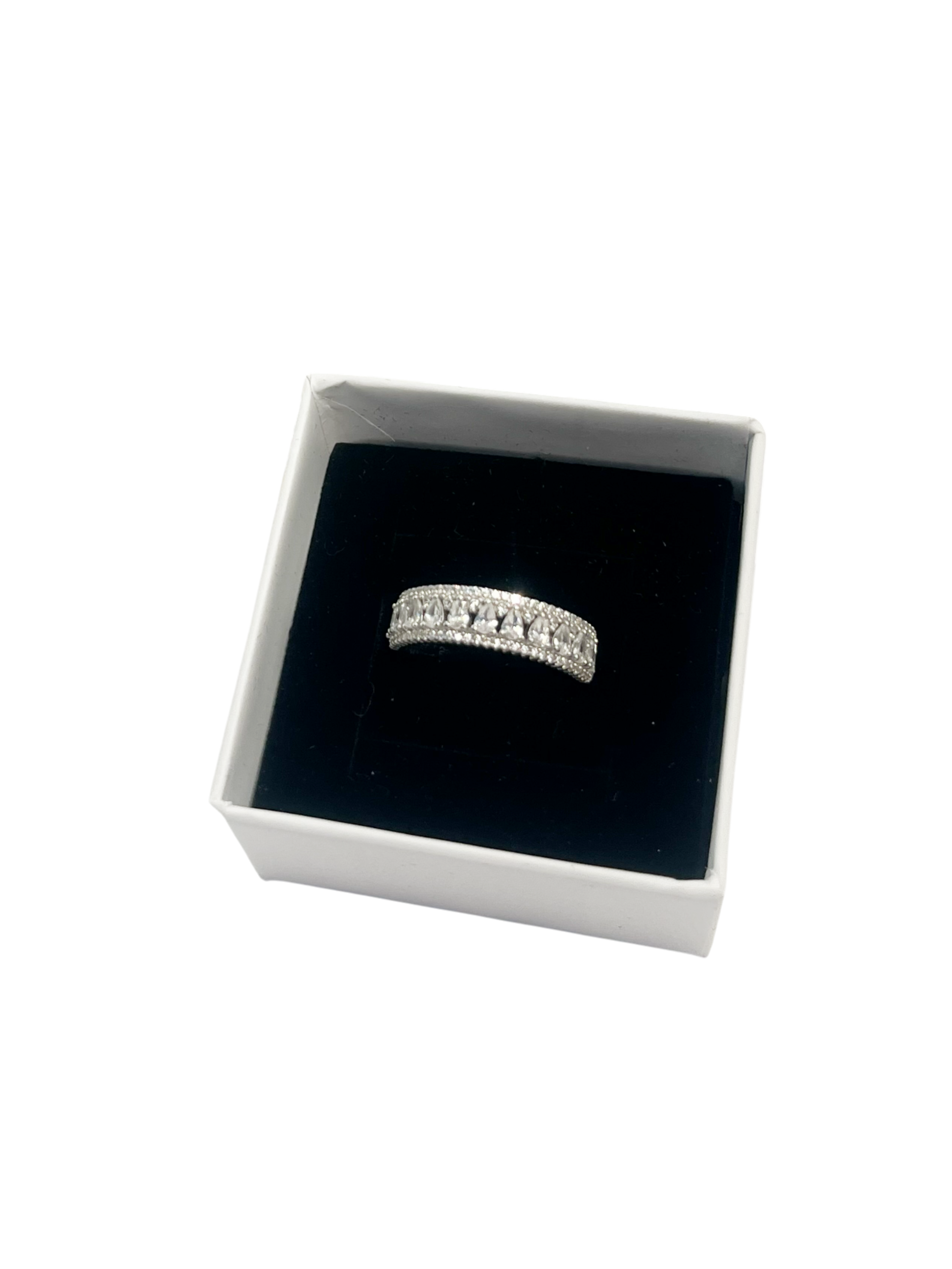 Bague pour femme en argent 925 ornée de zirconias brillantes – Élégance et éclat intemporels