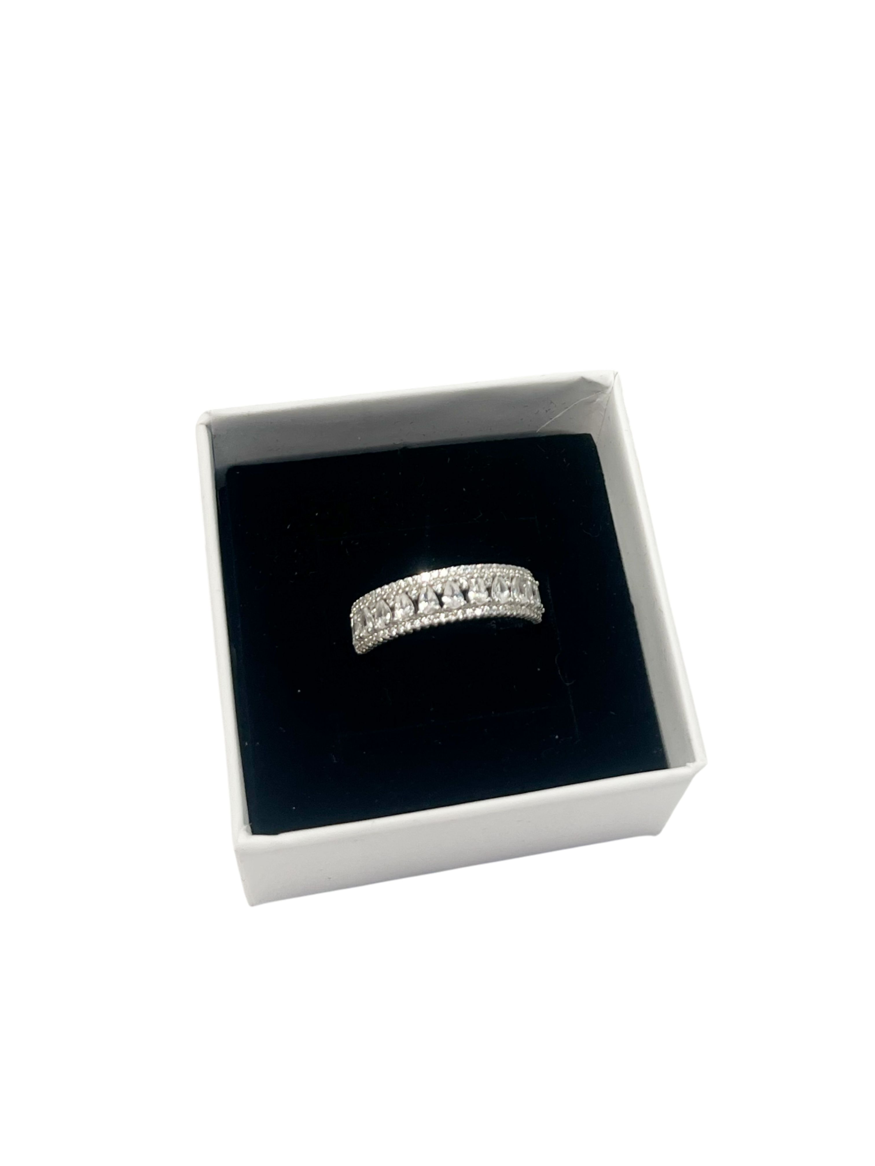 Bague pour femme en argent 925 ornée de zirconias brillantes – Élégance et éclat intemporels