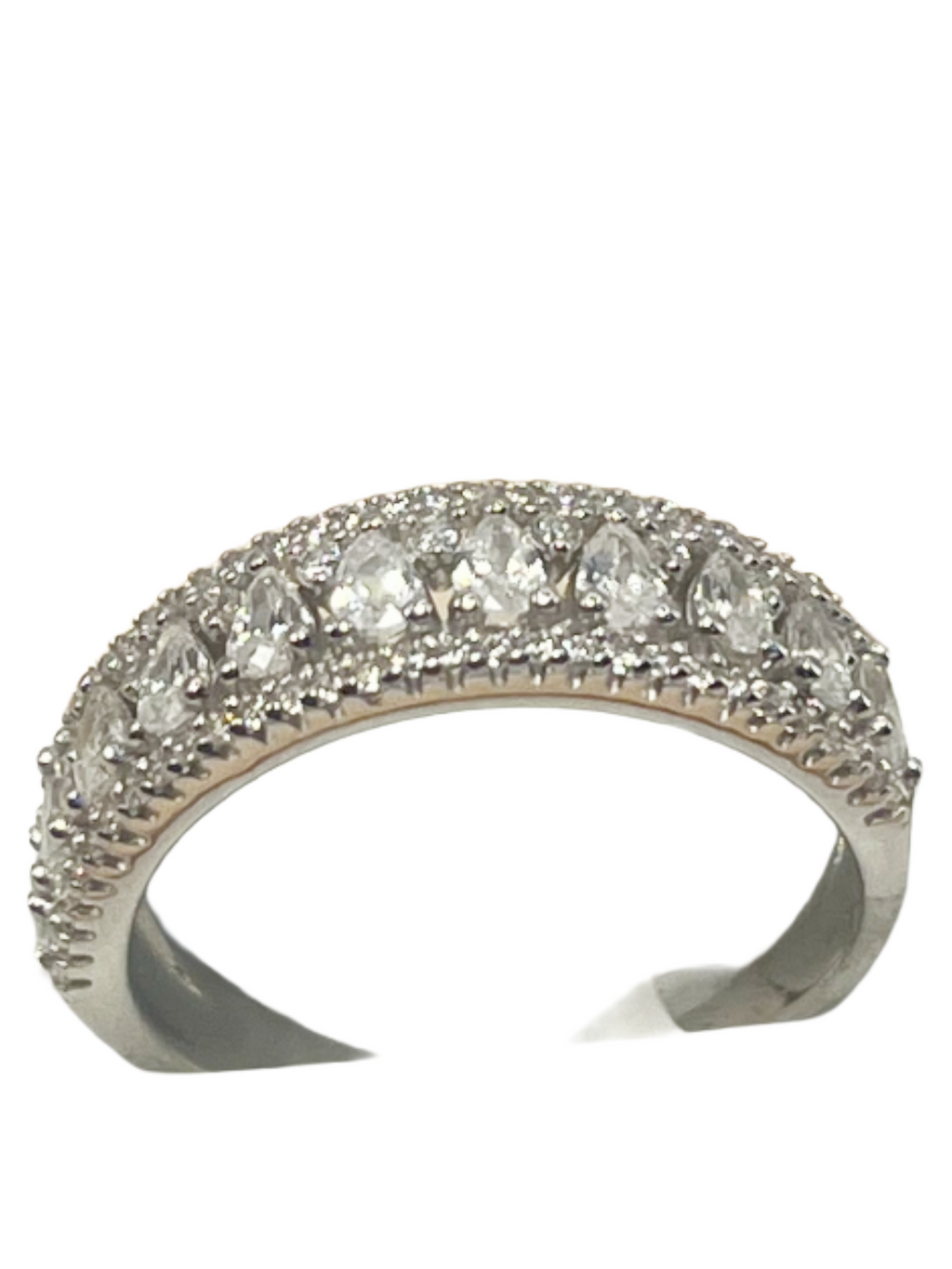 Bague pour femme en argent 925 ornée de zirconias brillantes – Élégance et éclat intemporels