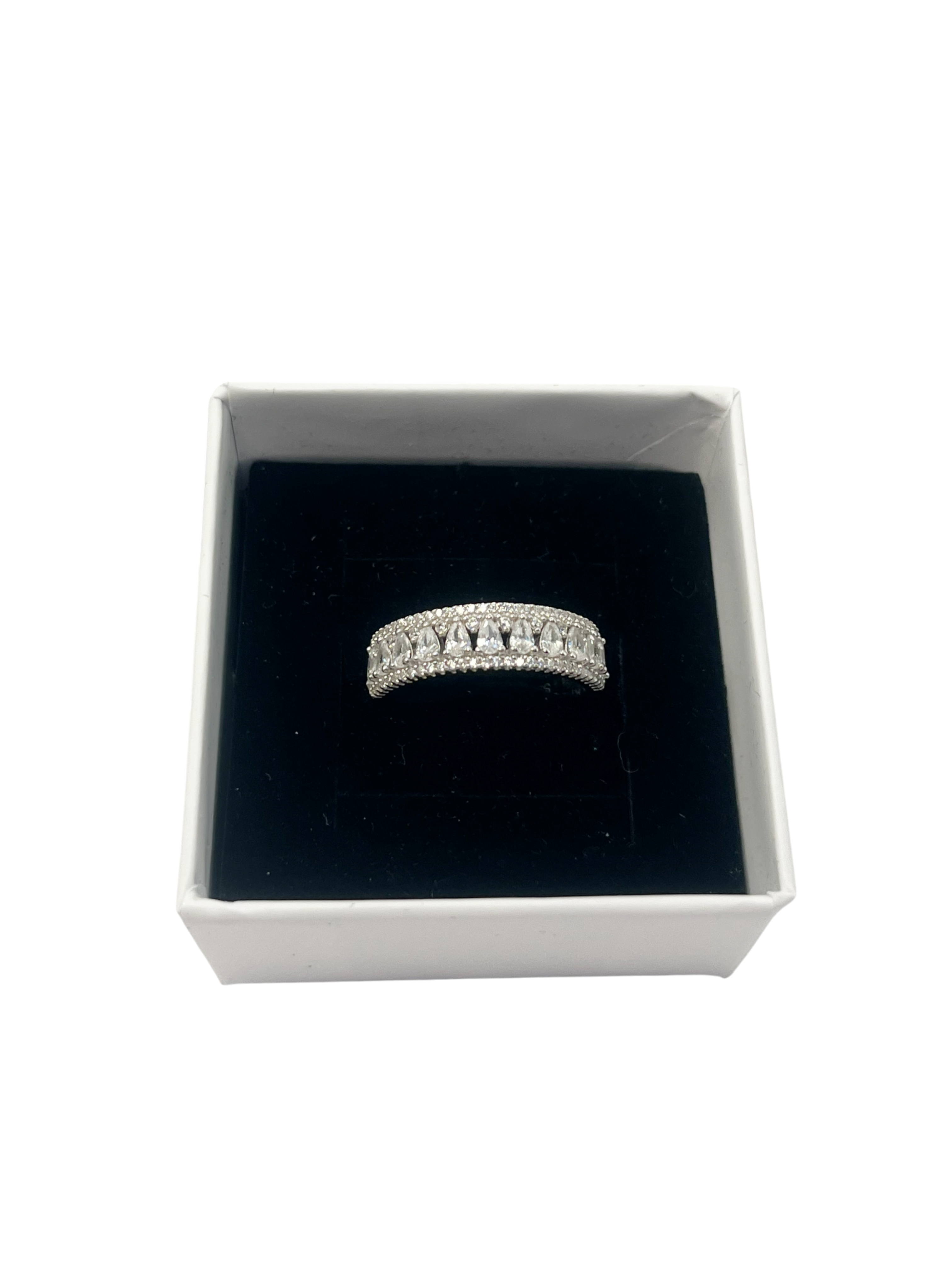 Bague pour femme en argent 925 ornée de zirconias brillantes – Élégance et éclat intemporels