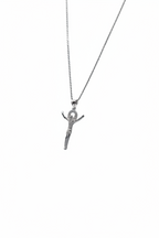 Collana Crocifisso in Argento 925 Placcata Oro – Design Elegante e Luminoso