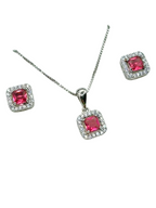 Ensemble en argent 925 « Pink Luxe » – Élégance éclatante