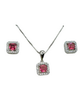 Ensemble en argent 925 « Pink Luxe » – Élégance éclatante