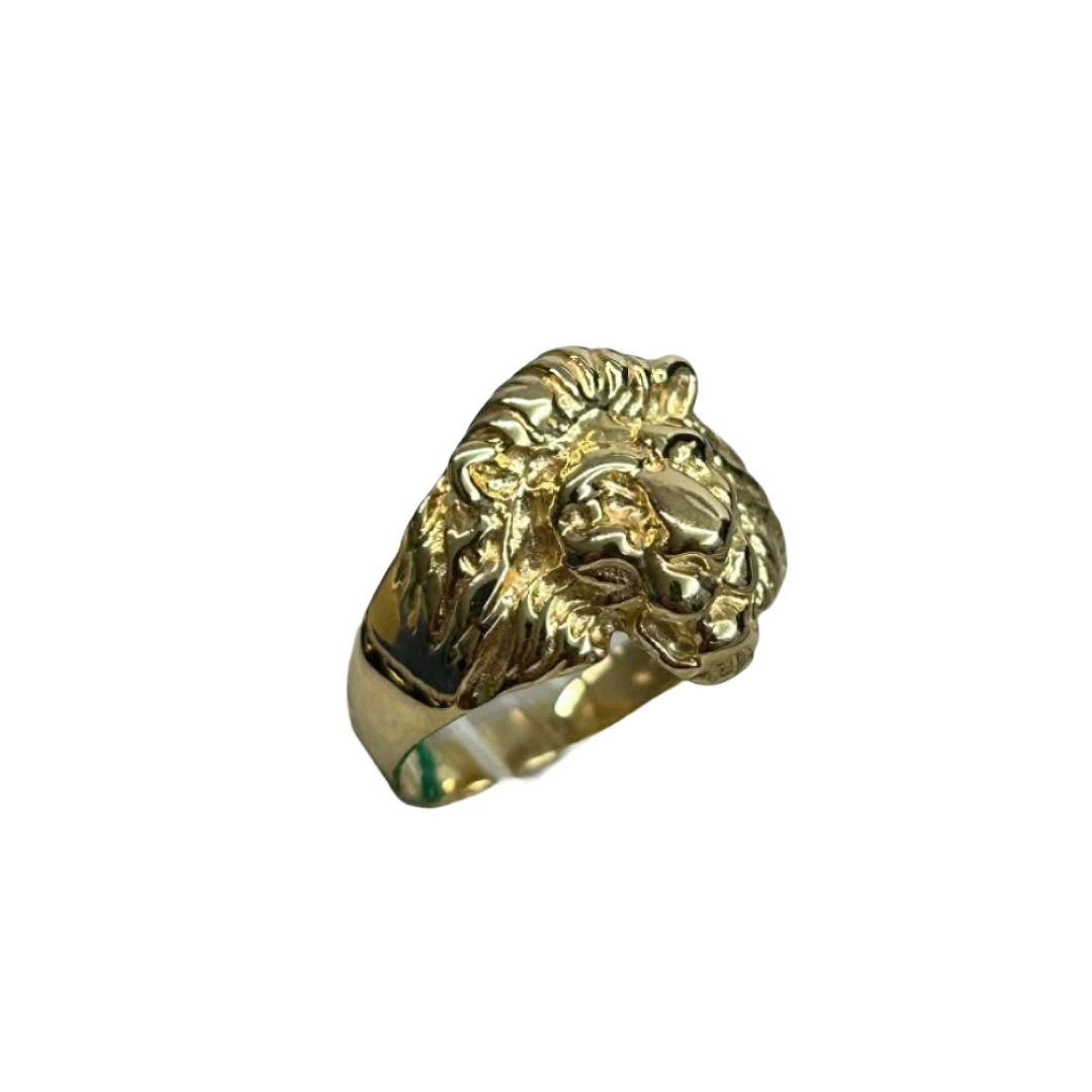 Anello Uomo Leone in Oro 750 (18 Carati) – Design Unico