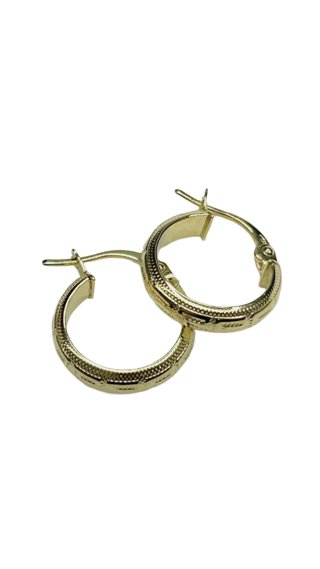 Orecchini cerchio in oro 750 (18 carati) modello Greca