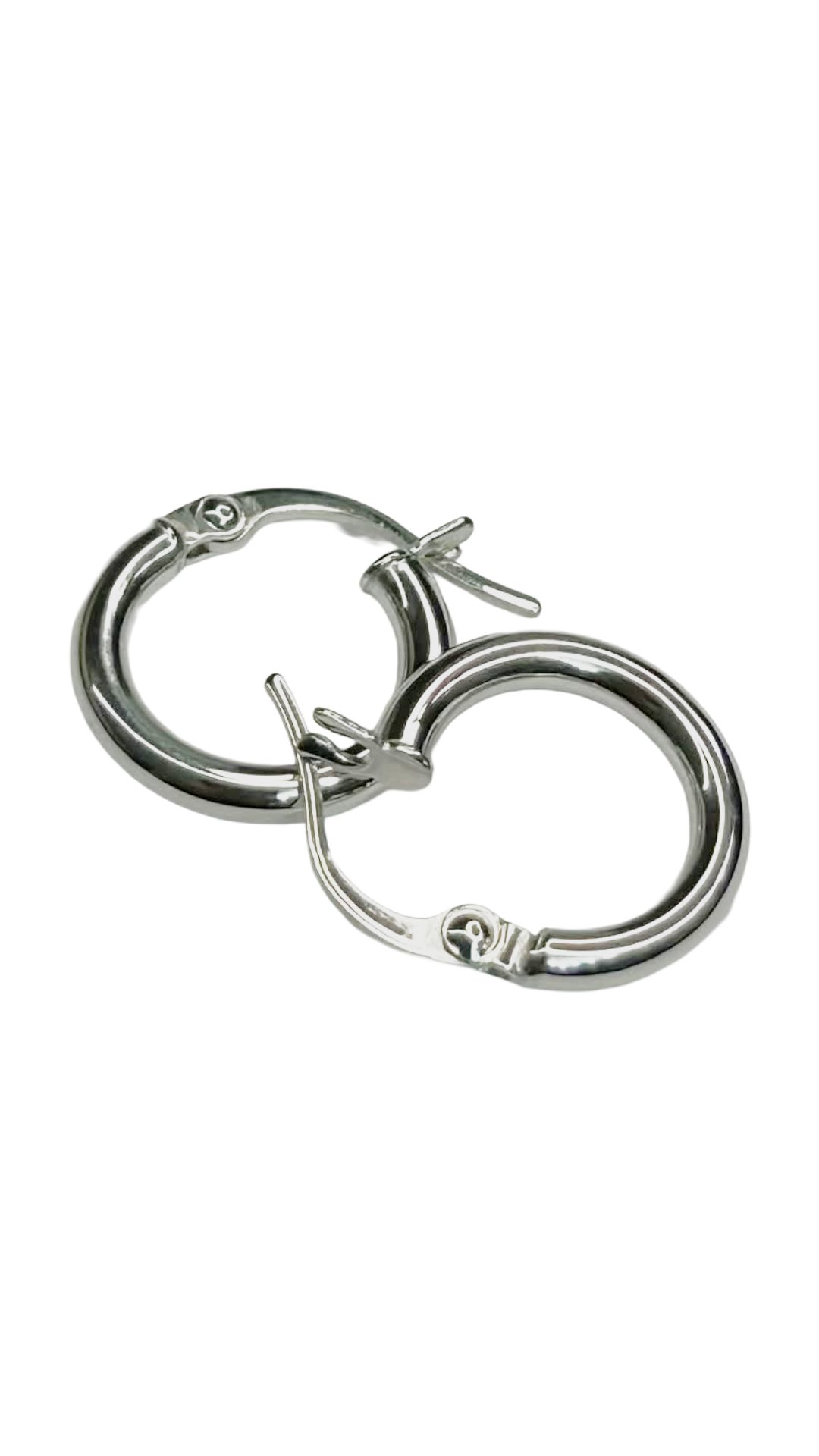 Orecchini in oro 750  Bianco Lisci