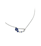 925 Silver Necklace with Brooch, Blue Ladybug and Stars – Luck and Sweetness