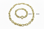 Set Collana e Bracciale Maglia "Audace" – Argento 925 Placcato Oro 18kt