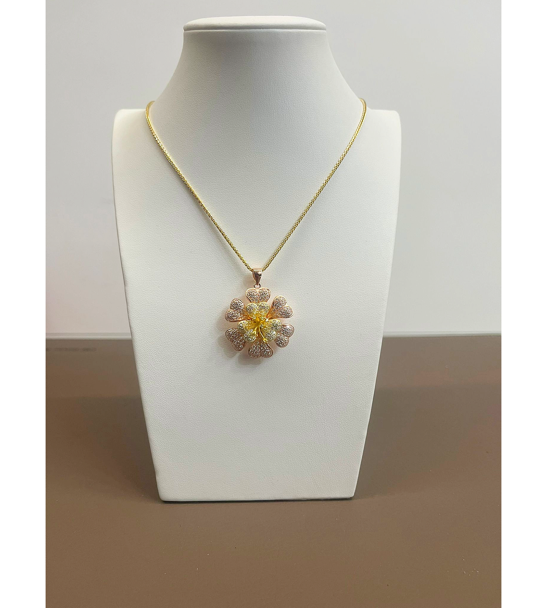 Collana in argento 925 artigianale fiori di primavera
