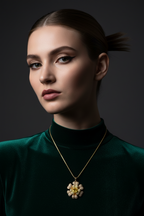 Collana in argento 925 artigianale fiori di primavera