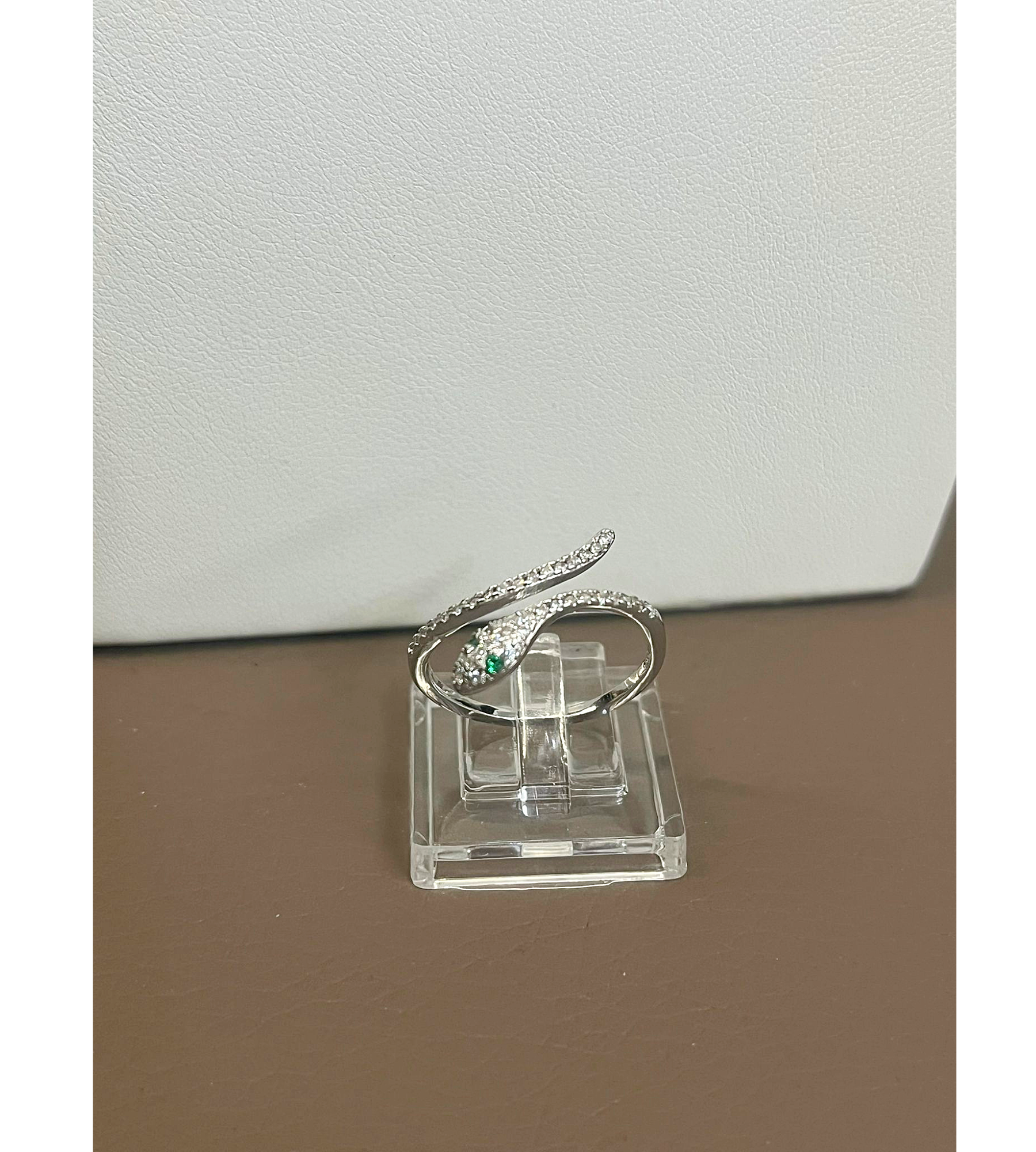 Bague serpent en argent plaqué or et argent plaqué