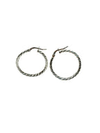 Orecchini a Cerchio Intrecciati in Argento 925 – Eleganza Luminosa Senza Tempo - CM Silver Jewels