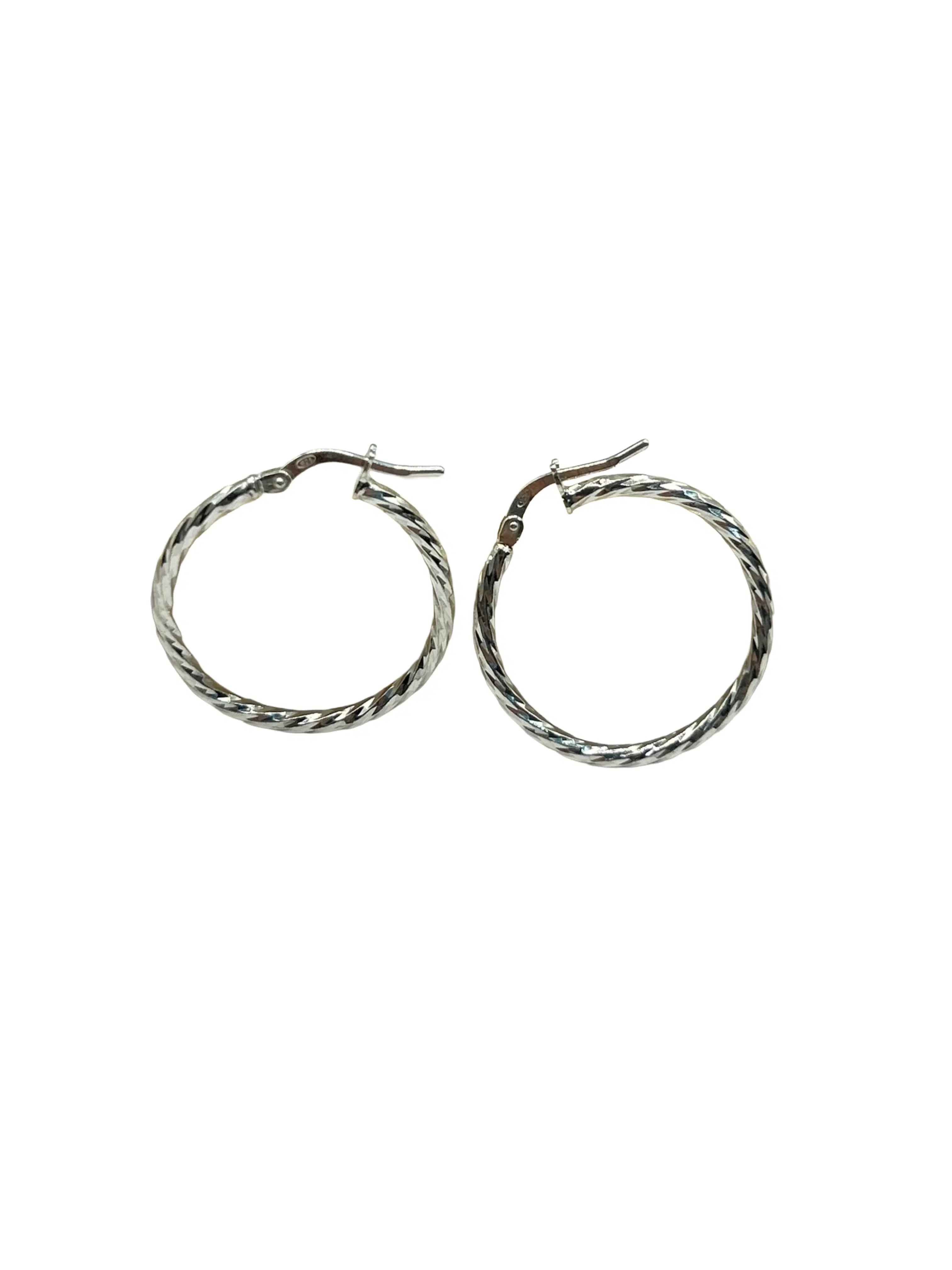 Orecchini a Cerchio Intrecciati in Argento 925 – Eleganza Luminosa Senza Tempo - CM Silver Jewels