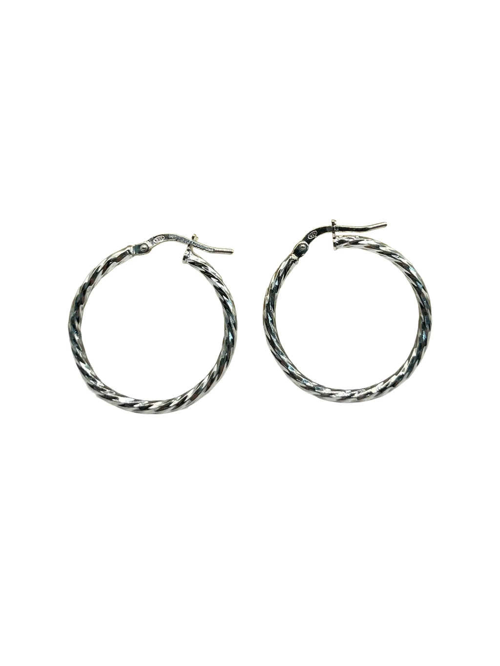 Orecchini a Cerchio Intrecciati in Argento 925 – Eleganza Luminosa Senza Tempo - CM Silver Jewels