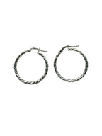 Orecchini a Cerchio Intrecciati in Argento 925 – Eleganza Luminosa Senza Tempo - CM Silver Jewels