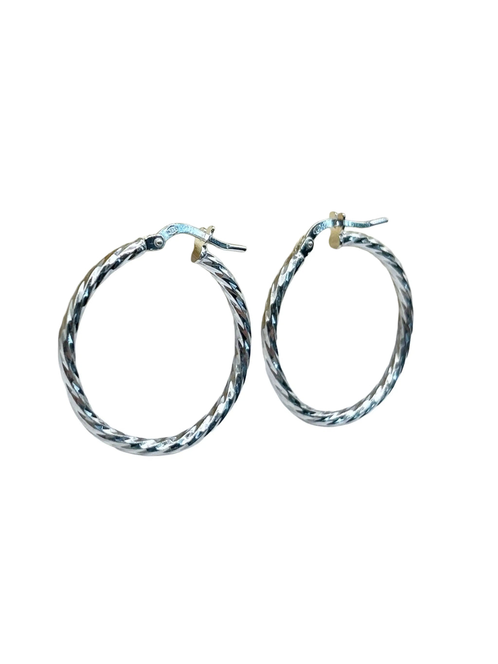Orecchini a Cerchio Intrecciati in Argento 925 – Eleganza Luminosa Senza Tempo - CM Silver Jewels