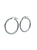 Orecchini a Cerchio Intrecciati in Argento 925 – Eleganza Luminosa Senza Tempo - CM Silver Jewels
