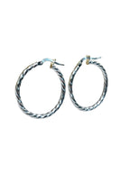 Orecchini a Cerchio Intrecciati in Argento 925 – Eleganza Luminosa Senza Tempo - CM Silver Jewels