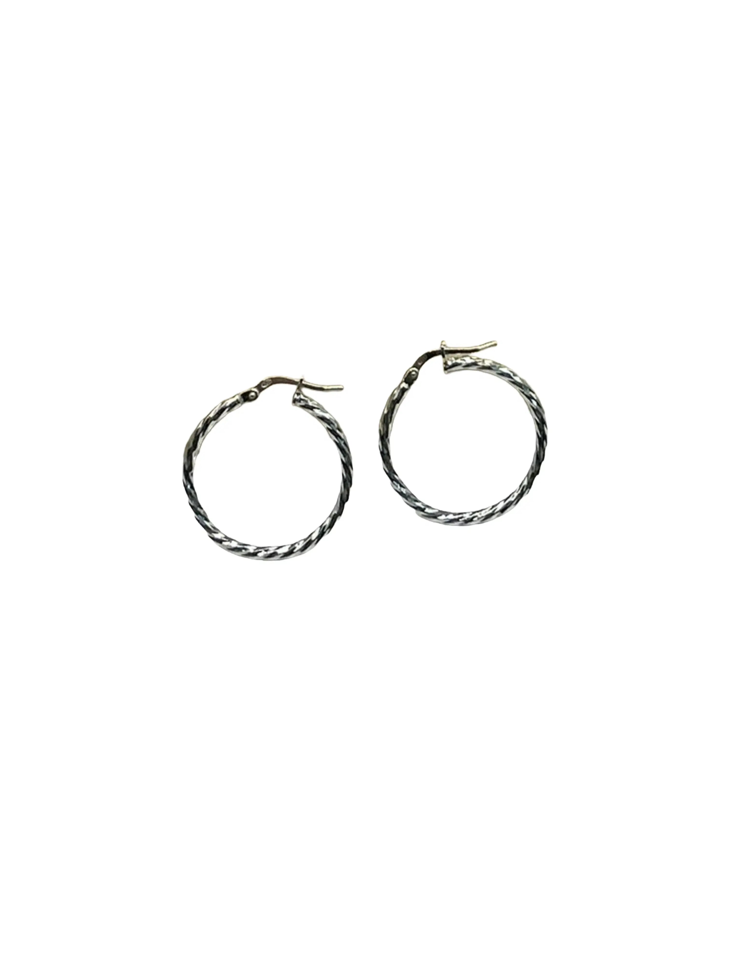 Orecchini a Cerchio Intrecciati in Argento 925 – Eleganza Luminosa Senza Tempo - CM Silver Jewels