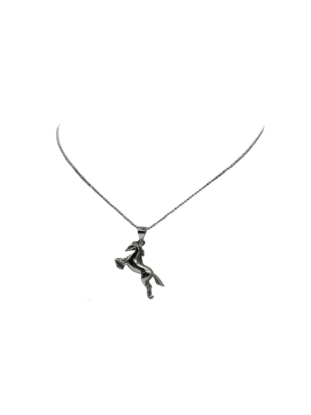 Collana in Argento 925 con Ciondolo Cavallo Rampante – Eleganza e Forza