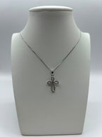 Collana con Croce in Oro Bianco 18k – 45 cm | CM Silver Jewels