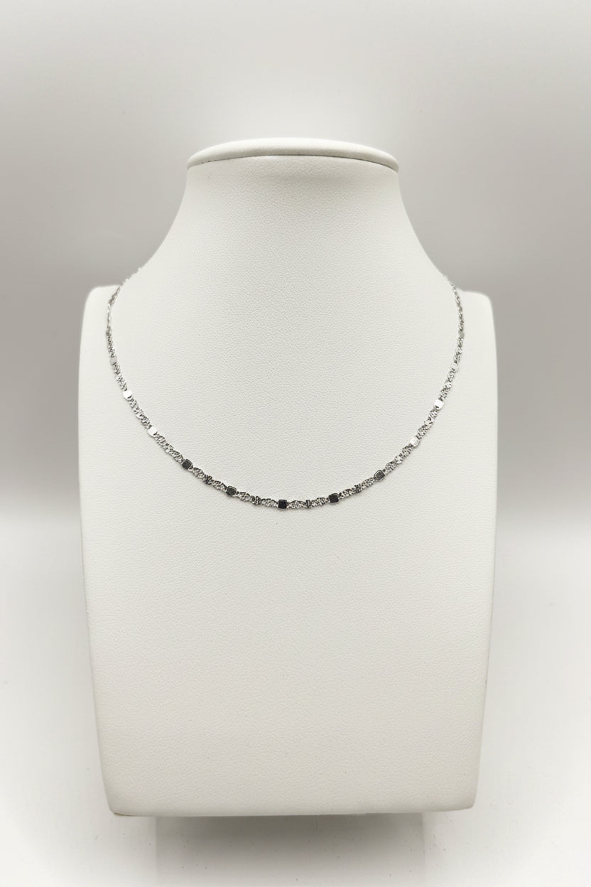 Girocollo in Oro Bianco 18k Unisex – 44cm | CM Silver Jewels