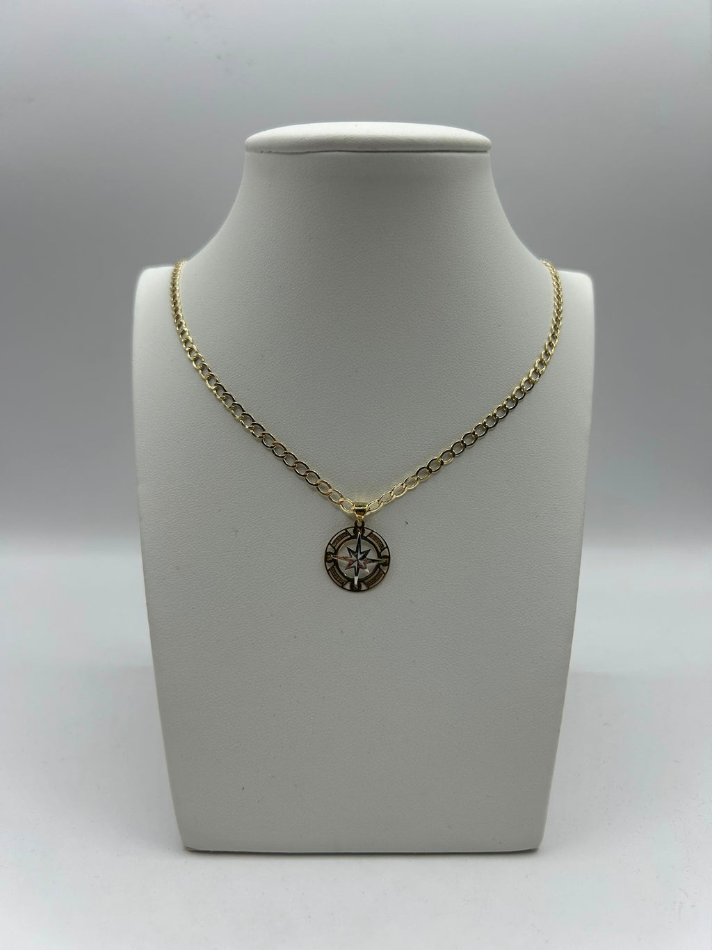 Collana in Oro 18k con Ciondolo Rosa dei Venti – 50 cm | CM Silver Jewels