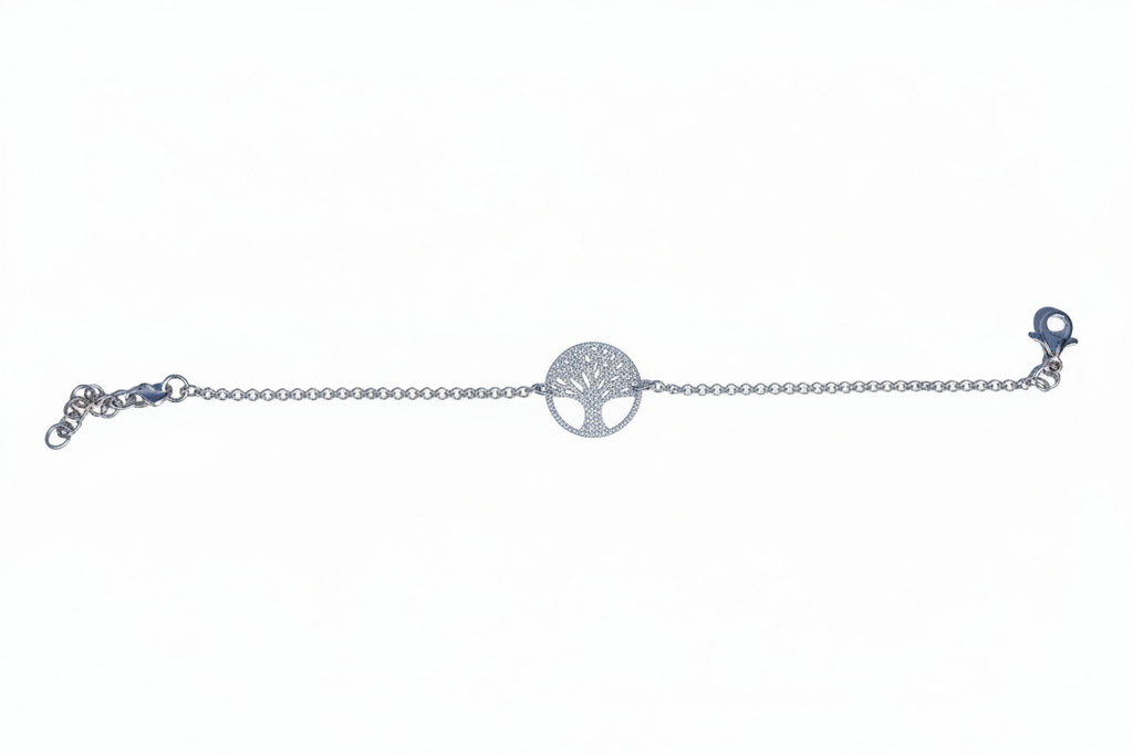 Women's 925 Sterling Silver Tree of Life Bracelet – Silver or Gold Tone 19.5 cm | CM Silver Jewels