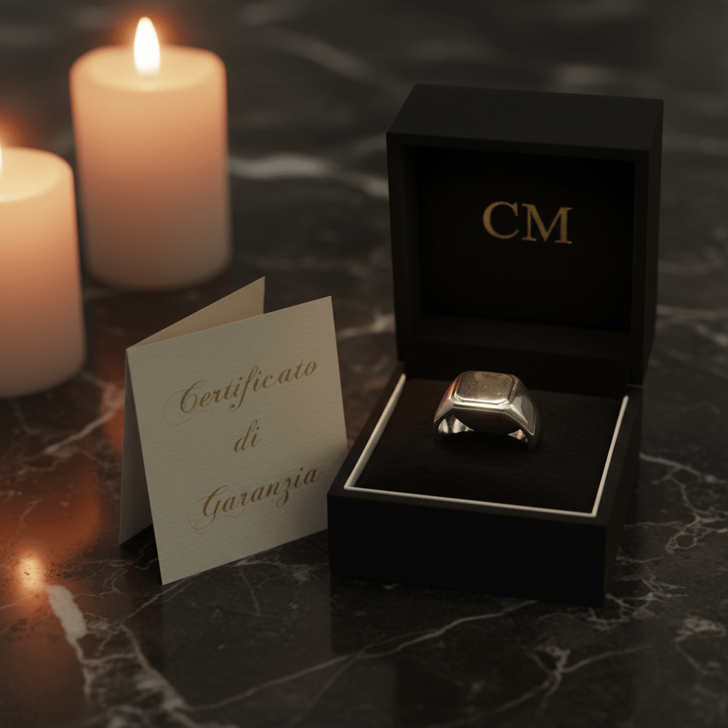 Anello Quadrato - Gift Box + Certificato Originale