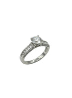 Anello Solitario da Donna in Argento 925 con Zircone Centrale e Pavé Laterale – Eleganza Infinita - Gioielleria CM SILVER & JEWELS