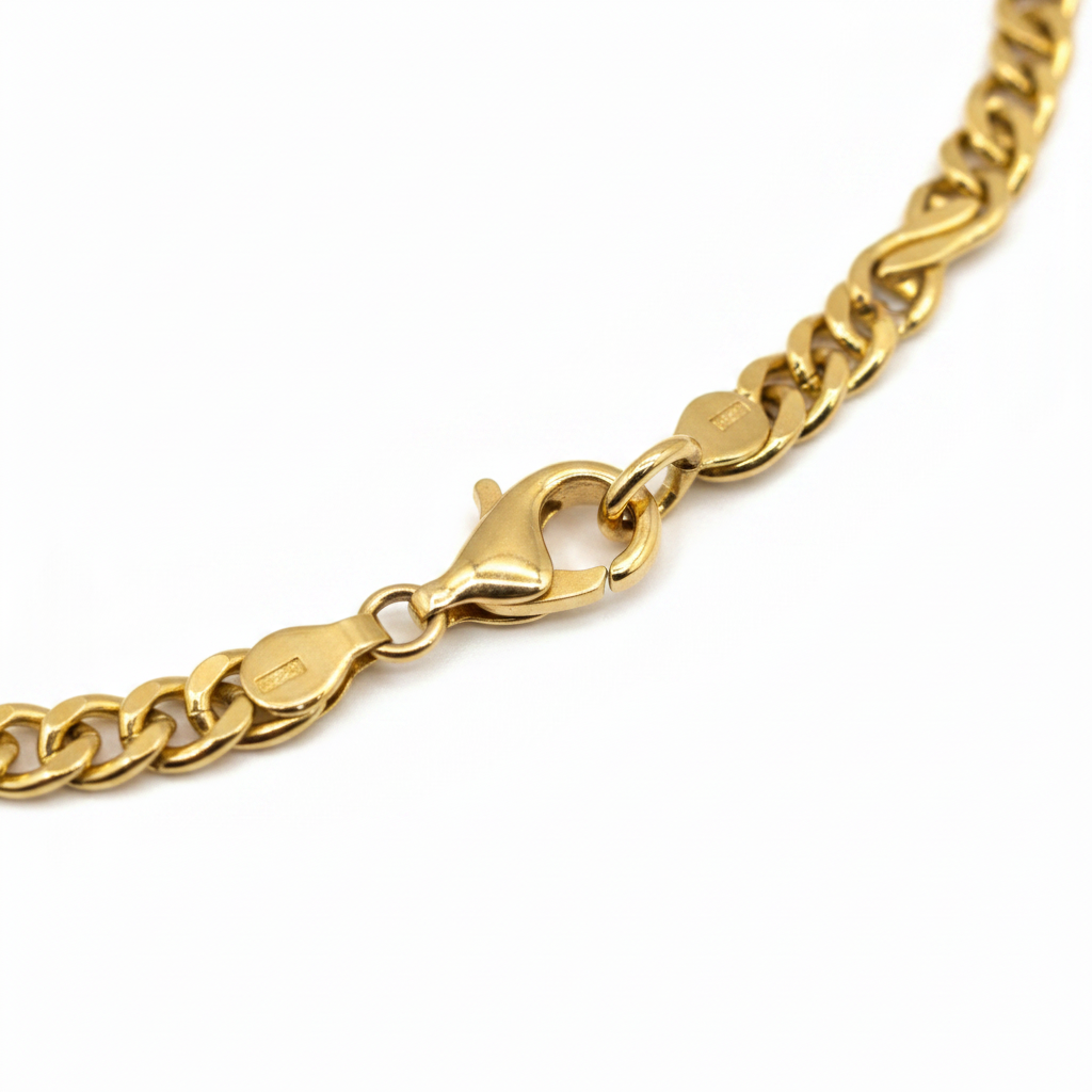 Angolo alternativo - Chiusura moschettone collana oro 18k