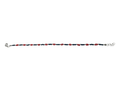 Bracciale Donna in Argento 925 con Pietre nere e Pietre Rosse