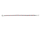 Bracciale Donna in Argento 925 con Pietre nere e Pietre Rosse