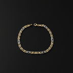 Bracciale Grumetta in Oro 18 Carati - oro giallo e bianco