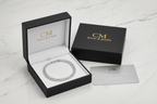 Bracciale argento 925 maglia bismark in cofanetto CM Silver Jewels con certificato – confezione regalo su marmo