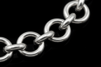 Dettaglio macro anelli tondi maglia rolo bracciale argento 925 – CM Silver Jewels
