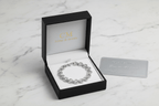 Bracciale argento 925 maglia rolo in cofanetto CM Silver Jewels con certificato – confezione regalo su marmo