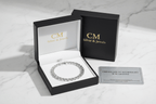 Bracciale argento 925 maglia scatolata in cofanetto CM Silver Jewels con certificato – confezione regalo su marmo