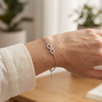 Bracciale infinito indossato, riferimento originale