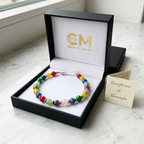 Bracciale multicolore nel cofanetto CM Silver & Jewels con il tuo certificato