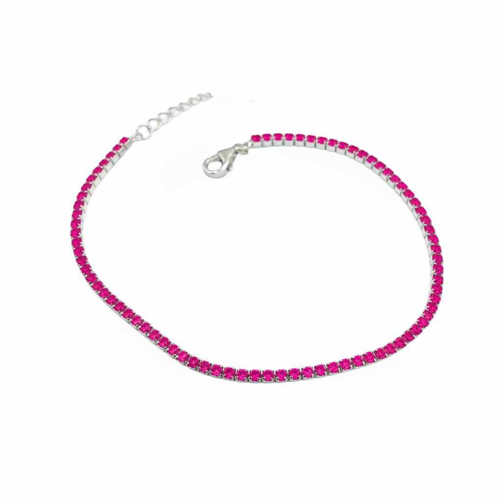 Bracciale Tennis in Argento 925 con Zirconi – 6 Colori | CM Silver Jewels