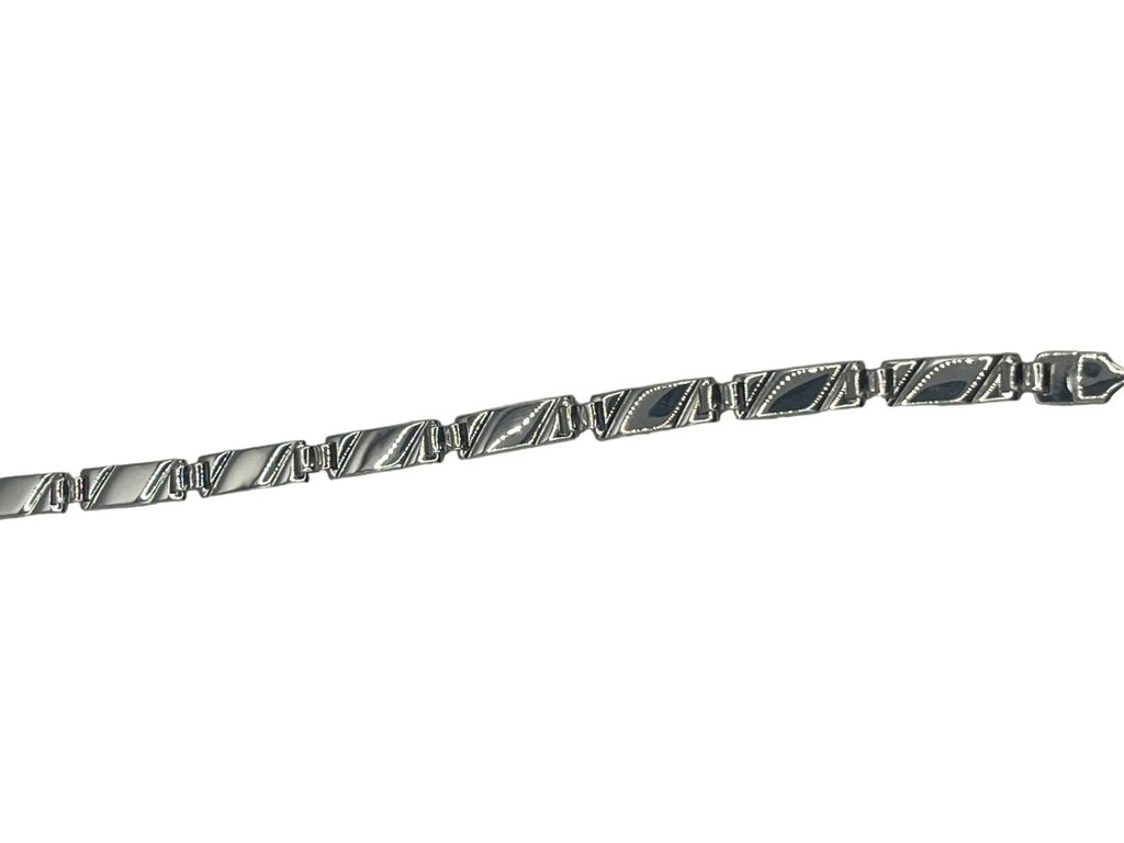 Bracciale da Uomo in Argento 925 – Maglia Geometrica Lucida - Gioielleria CM SILVER & JEWELS