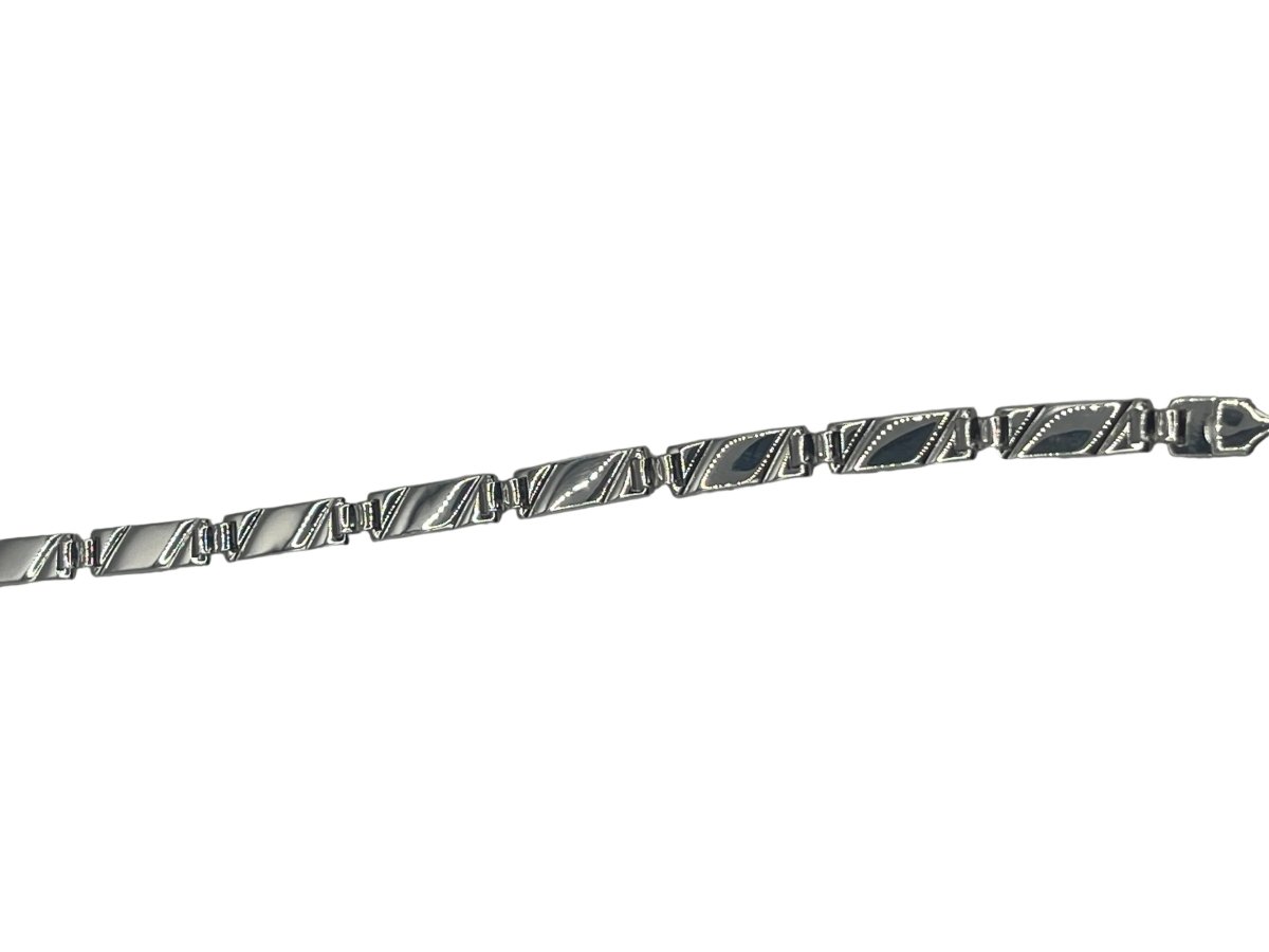 Bracciale da Uomo in Argento 925 – Maglia Geometrica Lucida - Gioielleria CM SILVER & JEWELS