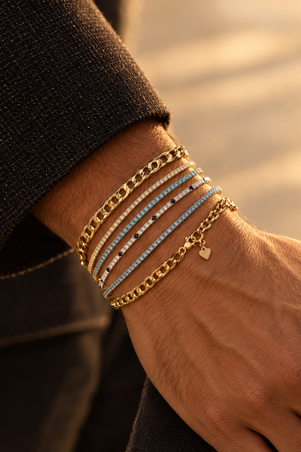 Bracciali Uomo con gioielli reali