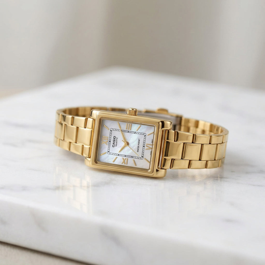 Casio Timeless Watch LTP-B166G-9AVEF – Quartz Women's Gold Steel | CM Silver Jewels