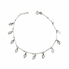 Dettaglio charm croci cavigliera argento 925 – CM Silver Jewels