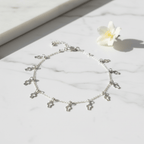 Cavigliera croci argento 925 su marmo – CM Silver Jewels